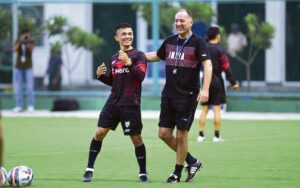 ndia captain Sunil Chhetri and coach Igor Stimac