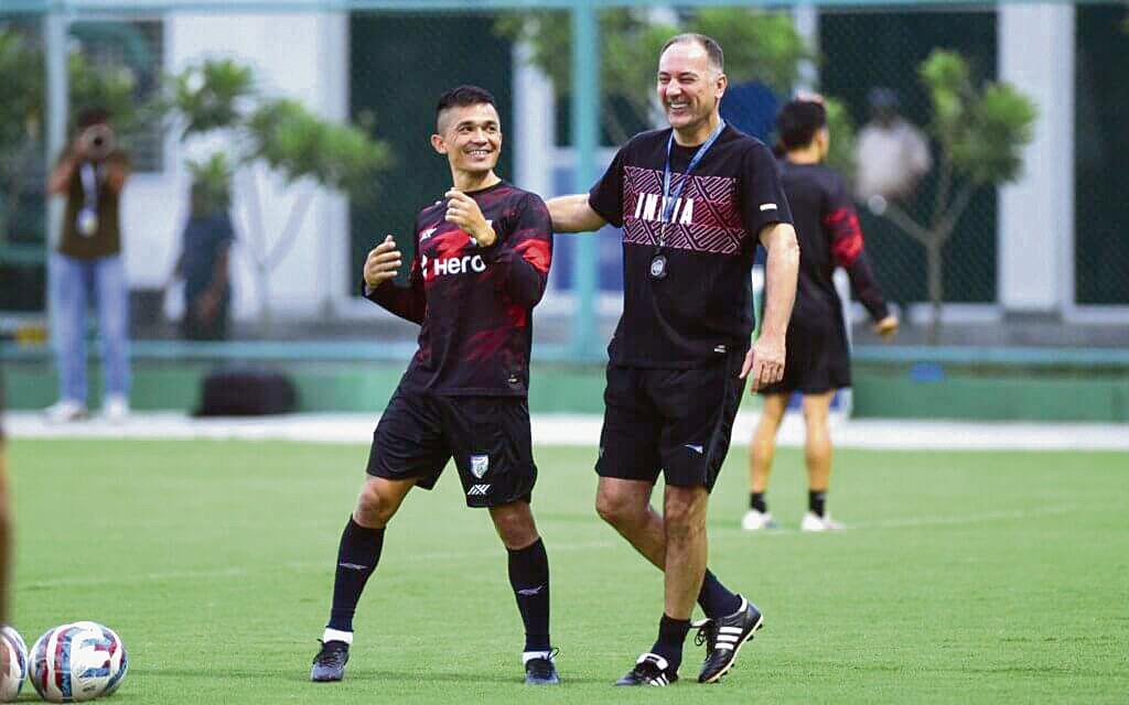ndia captain Sunil Chhetri and coach Igor Stimac